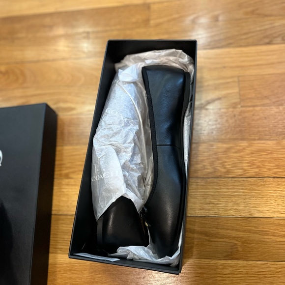 Coach Black Ballet Flats with Bow - Picture 5 of 8